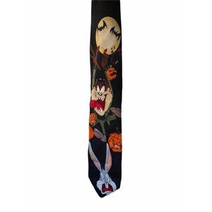 Vintage Looney Tunes Mania Halloween Silk Tie